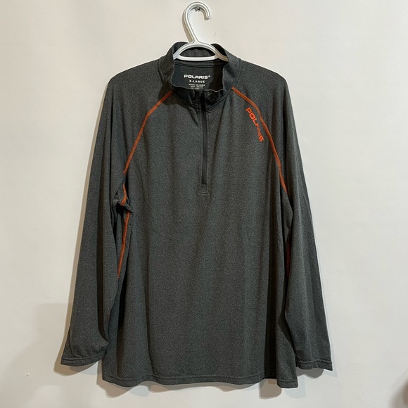 POLARIS Men’s Quarter Zip Grey & Orange Size XLarge - Picture 1 of 4